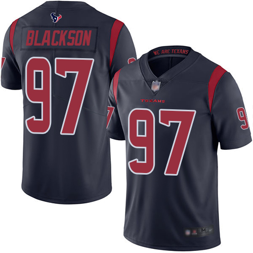 Houston Texans Limited Navy Blue Men Angelo Blackson Jersey NFL Football 97 Rush Vapor Untouchable